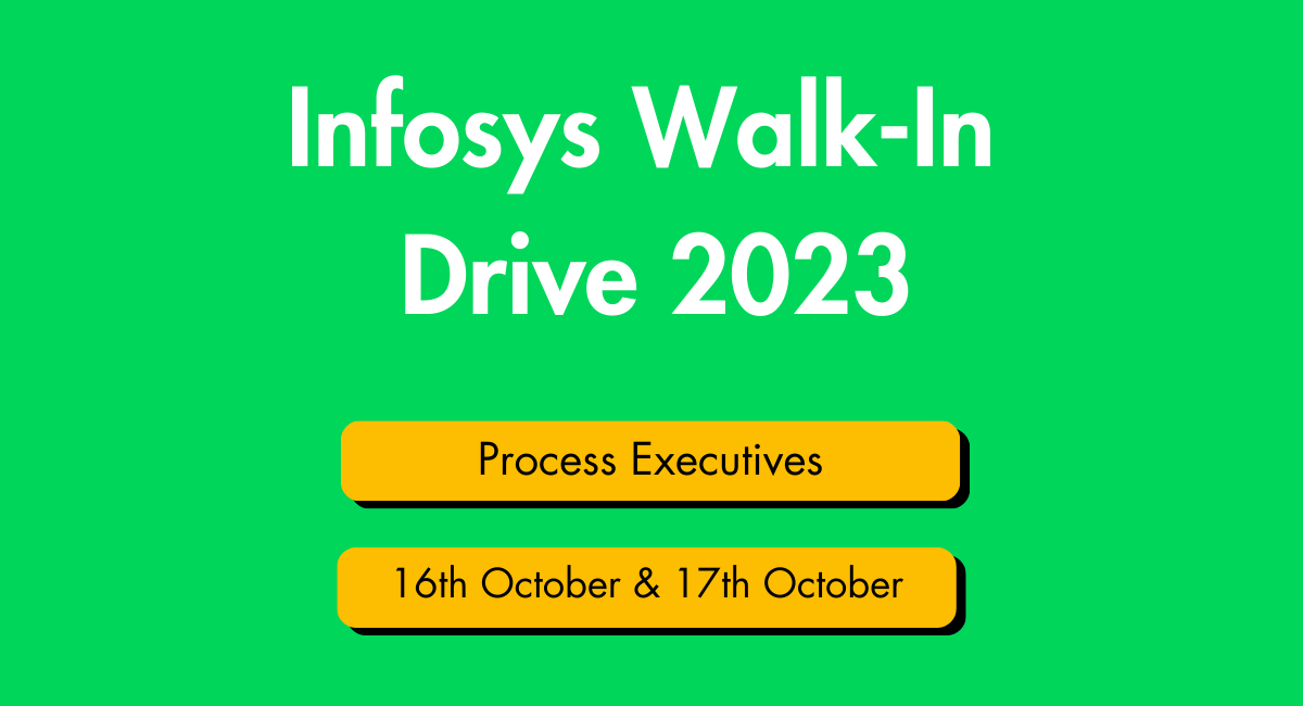 Infosys Walk-in Drive Jobs